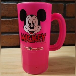 Vintage Mickey Mouse Walt Disney World Plastic Drink Mug